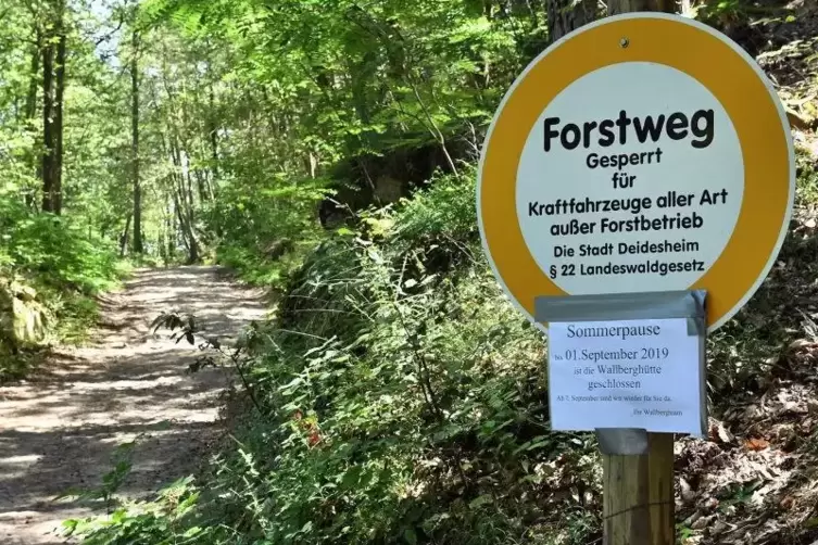 Dieses Schild steht an dem Zufahrtsweg zum Turnerehrenmal.  Foto: Mehn