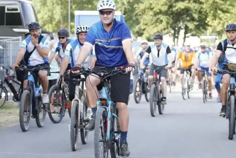 Fährt in der Union mit Ideen zum Klimaschutz vorneweg: Bayerns Ministerpräsident Markus Söder, am Wochenende mit dem Radl unterw