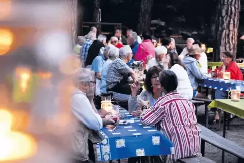 Ohne Einsatz von Vereinsmitgliedern sind solche Festlichkeiten wie hier der Funzelabend des Männgergesangvereins nicht zu stemme