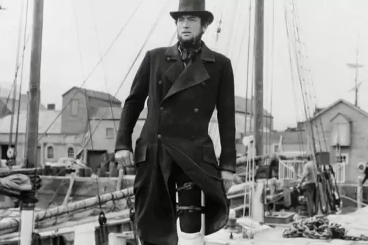 Ikonisch: Gregory Peck als Käp’n Ahab 1956 in „Moby Dick“. Foto: imago images / Cinema Publishers Collection