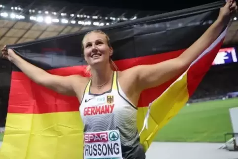 Peilt am Samstag ihren dritten Meistertitel in Berlin an: Christin Hussong.  Foto: dpa