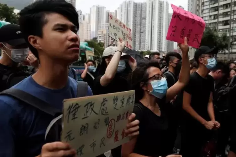 Protest, der nicht abebben will: Demonstranten am Mittwoch in Hongkong. Foto: REUTERS