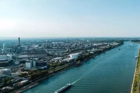 Ausreichend gefüllt ist bis auf absehbare Zeit die Lebensader des BASF-Stammwerks, das sich von Rheinkilometer 426 bis 433 am Fl