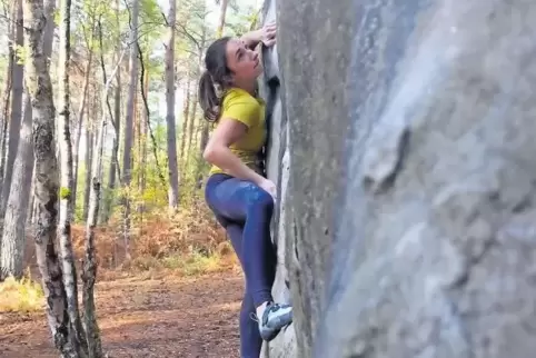 Alles andere als ein Normalo-Urlaub: Juliane Wurm in Fontainebleau (Frankreich).