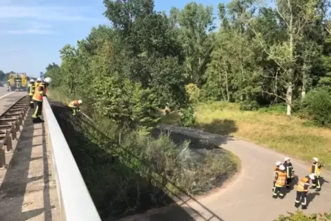 Die Feuerwehr hatte den Brand schnell unter Kontrolle. Foto: Polizei