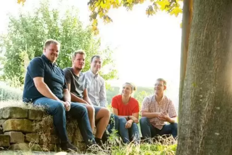 „Die junge Pfalz“: Christoph und Johannes Siebert, Moritz Schneider, Karoline Gaul und Markus Kohl (von links) gehören zu den Si