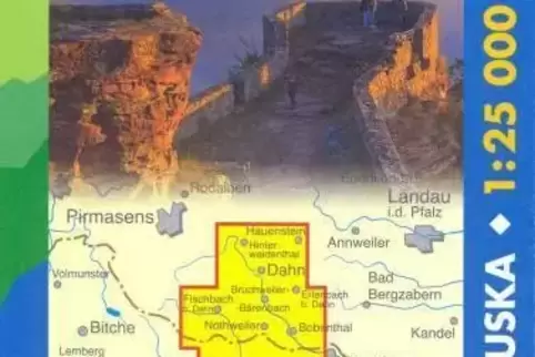 Kleiner und handlicher ist die Neuauflage der Wander- und Radkarte fürs Dahner Felsenland.  Foto: P. WÜRTH