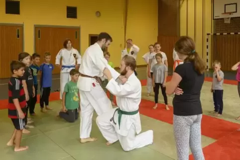 Wie Judo aussieht, wenn man’s kann, demonstrierten Christoph Schlicher (links) und Nick Böttcher. Foto: M. Hoffmann