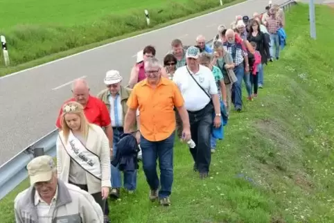 Auch 2017 fand bereits eine Marktgräfinnenwanderung statt, hier bei Herschberg. Foto: Andrea Daum