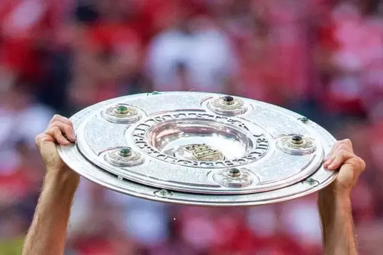 Die Meisterschale: Die letzten sieben Spielzeiten der Bundesliga ging sie stets an den FC Bayern.  Foto: dpa