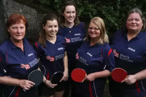 Meisterliche TTC-Frauen aus Winnweiler, von links: Jane Franck, Lea Zielonka, Caroline Franck, Jutta Pretzner und Sigrid Wasem. 