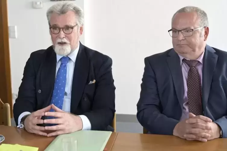 Justizminister und Arbeitsgerichtsdirektor: Herbert Mertin (links) und Michael Fleck. Foto: KUNZ