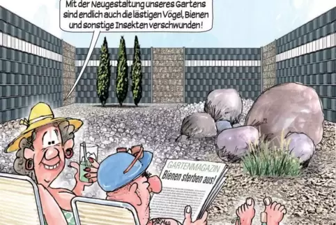Kein grüner Daumen: Das Thema hat auch RHEINPFALZ-Karikaturist Berthold Ritter inspiriert.  Karikatur: Ritter