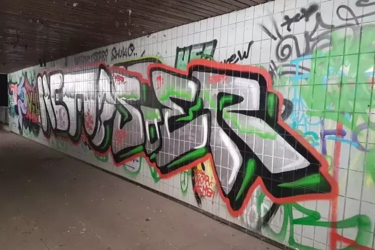 Nord: verwahrloste Unterf&uuml;hrung im Friedenspark.  Foto: ier