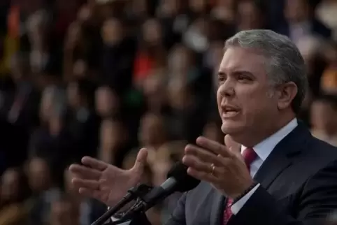 Iván Duque wurde 2018 Nachfolger von Präsident Juan Manuel Santos, der den Bürgerkrieg mit den FARC-Rebellen beendete und dafür 