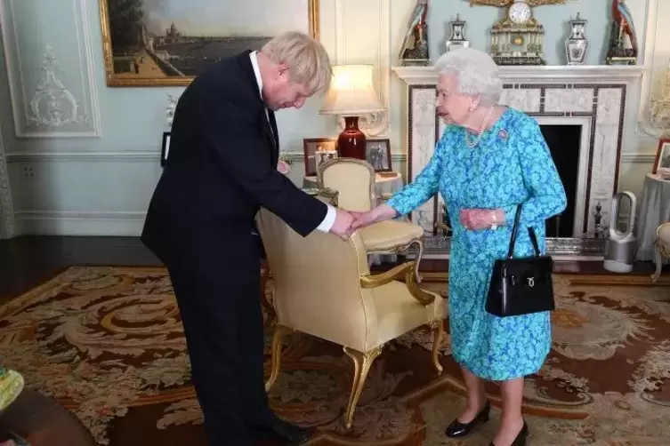 Die Queen empfängt am 24. Juli 2019 den neu gewählten Chef der Konservativen Partei, Boris Johson.  Foto: Victoria Jones/PA Wire