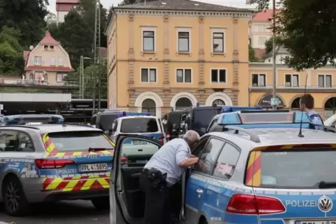 Polizeieinsatz am Neustadter Hauptbahnhof  Foto: Linzmeier-Mehn