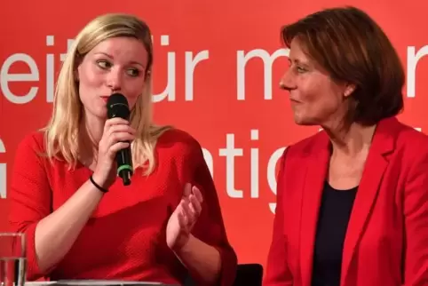 Isabel Mackensen (links) im Bundestagswahlkampf mit der rheinland-pfälzischen Ministerpräsidentin Malu Dreyer. Foto: Mehn
