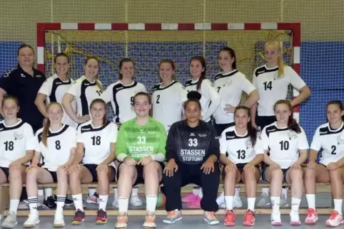 Die neue Damen-Mannschaft der TSG Friesenheim, die in der Handball-Oberliga spielt.