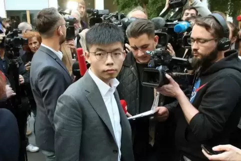 Im Fokus der Kameras: Joshua Wong.