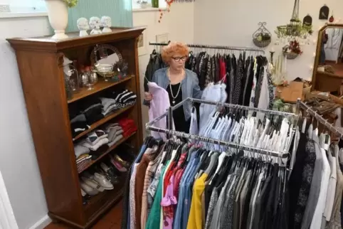 Therese Heller feiert am Samstag ihr Jubiläum in den Geschäftsräumen in der Kronenstraße.