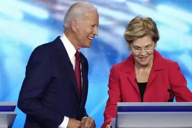 Wer soll 2020 für die Demokraten gegen Donald Trump antreten? In den Umfragen liegt noch immer Ex-Vizepräsident Joe Biden (links
