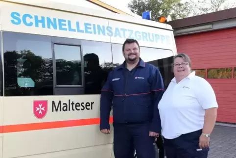Christian Catoir und Iris Strubel sind das neue Führungsduo der Schifferstadter Malteser.