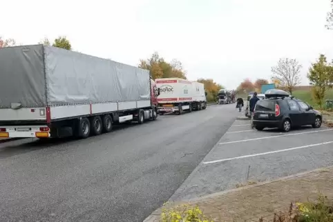 In den Abendstunden oft voll belegt: Der Parkplatz an der Autobahn 63 bei Steinbach. Von Seiten der Bürger gibt es Befürchtungen