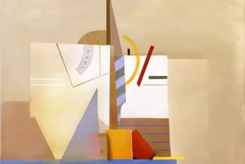 Dieses Werk von Karl Korab trägt den Titel „Auf blaucem Sockel“.