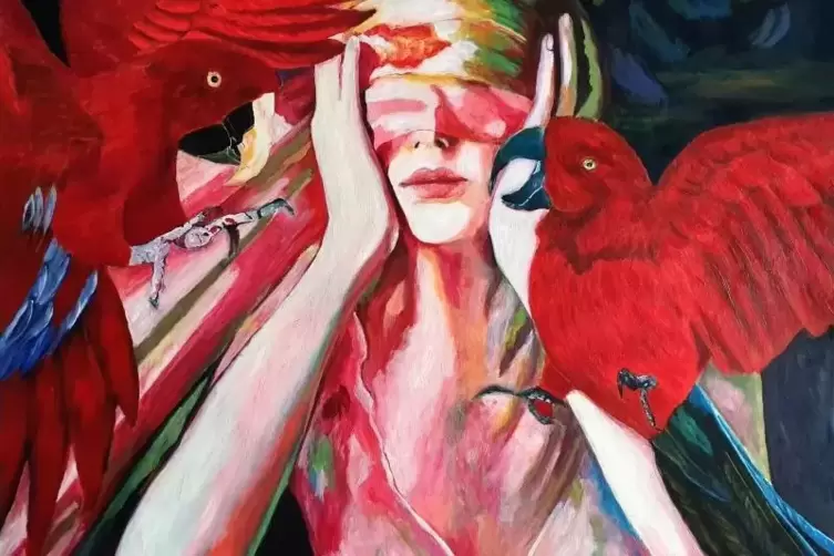 &bdquo;Under a Veil of Secrecy&ldquo; (Unter einem Schleier der Geheimhaltung): diese Arbeit ist von Margarete Stern (Detail).