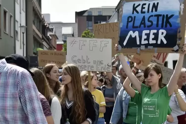 Seit April haben die jungen Leute von Fridays for Future mehrfach auch in Frankenthal für Klimaschutz demonstriert.