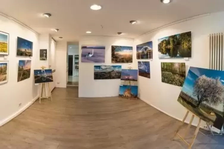 Drei Räume stehen Jochen Heim in der Hauptstraße 94 zur Verfügung, um seine Landschafts- und Architekturbilder aus der Pfalz zu 