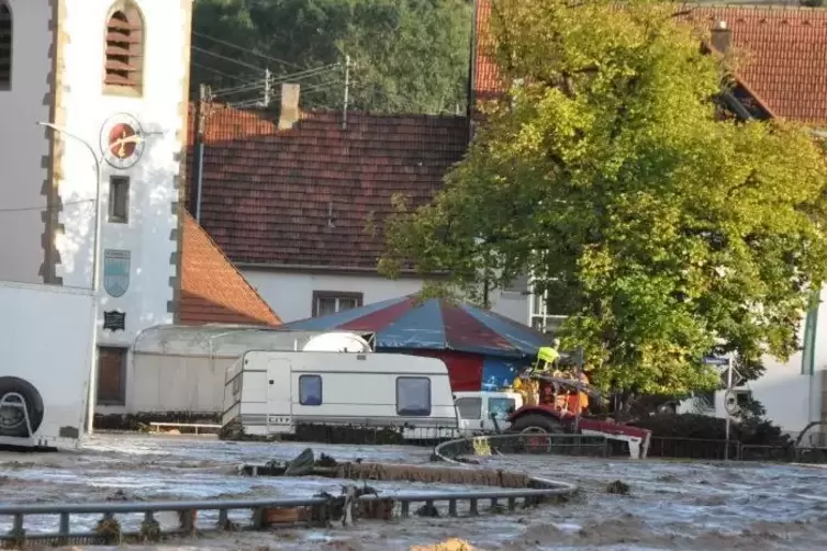 Der Kerweplatz in Waldgrehweiler wurde vom Hochwasser 2014 schwer getroffen.