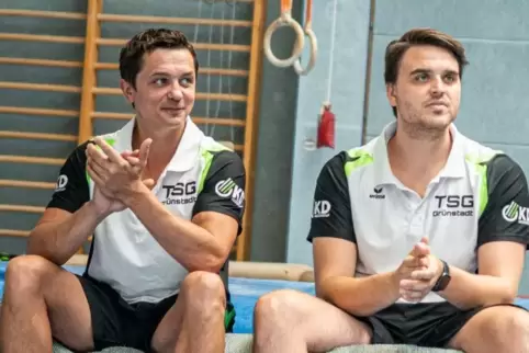 Das Grünstadter Trainer-Duo: Florian Bachmann (rechts) und Alexander Pogoreltsev.