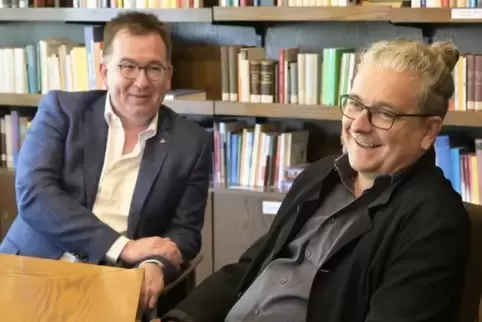 Johann Spermann (links) und Tobias Zimmermann im Gespräch