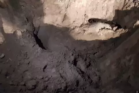 Am Samstag bei Feldarbeiten gefunden: eine 1000 Pfund schwere Weltkriegsbombe.