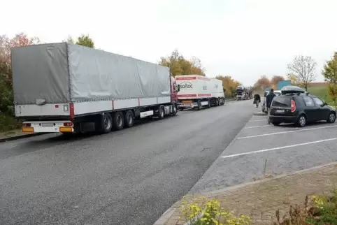 In den Abendstunden oft voll belegt: Der Parkplatz an der Autobahn 63 bei Steinbach. Von Seiten der Bürger gibt es Befürchtungen