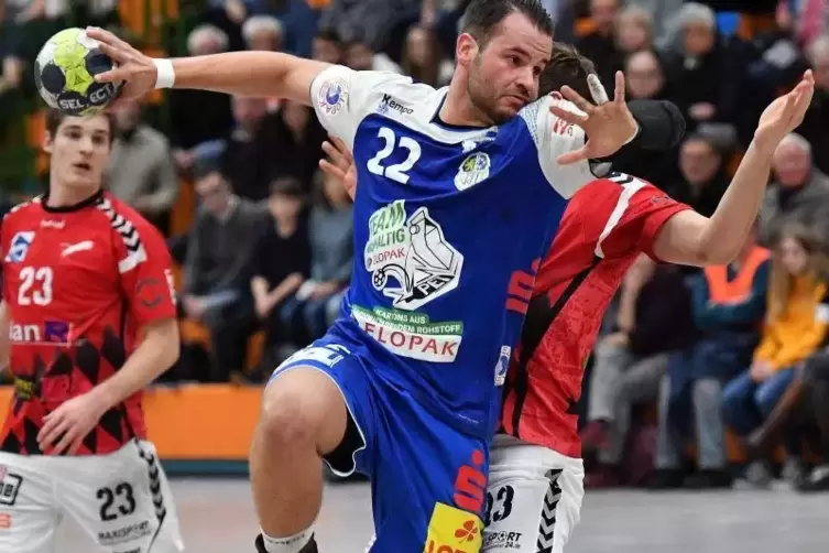 Stefan Job ist in seiner vierten Saison für die TSG Haßloch als Kreisläufer unterwegs.