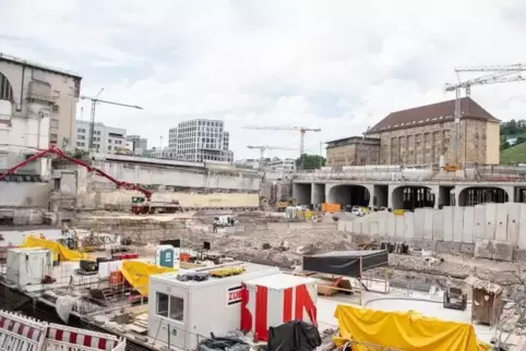 Kein Ende des Ärgers in Sicht: die Großbaustelle des Bahnprojekts Stuttgart 21, hier eine Aufnahme vom Juni dieses Jahres.
