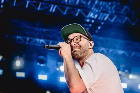 Mark Forster bei seinem Konzert in Losheim am See.