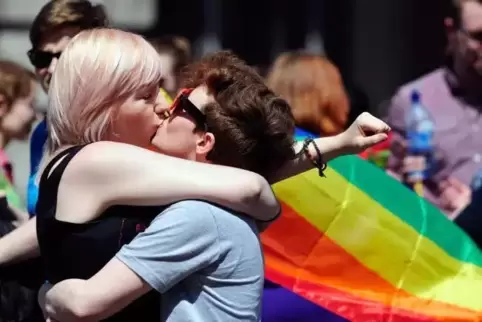 Dieses Bild stammt aus Irland, wo die Legalisierung der gleichgeschlechtlichen Ehe durch eine Volksabstimmung angestoßen wurde. 