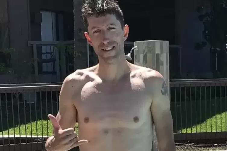 Marco Forster nach dem Schwimmtraining.