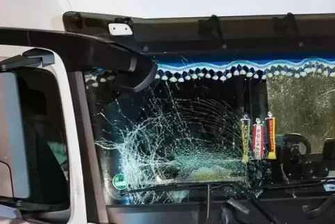 Der Tatverdächtige zog den Fahrer gewaltsam aus dem Lastwagen.