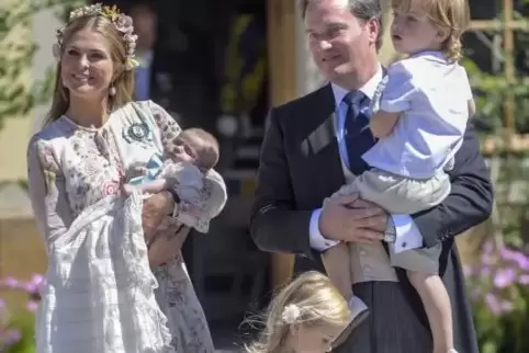 Königliches Sorgenkind: Prinzessin Madeleine mit Ehemann Christopher O’Neill und den Kindern Leonore, Nicolas und Adrienne.