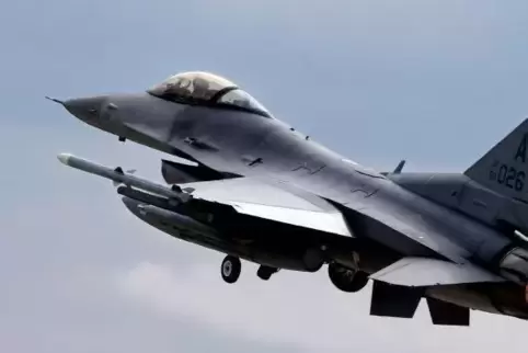 in F16-Kampfflugzeug der US Air Force .