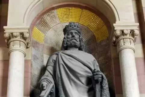 Sah in echt natürlich anders aus: Historisierende Darstellung Phillips im Speyerer Dom.