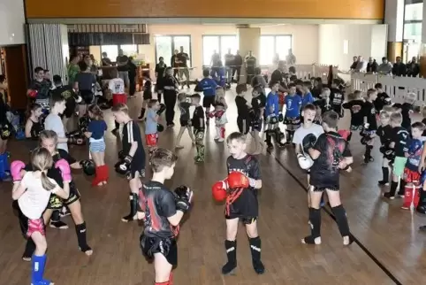 Mächtig was los: 140 junge Muay-Thai-Boxer waren beim XXL-Camp in Mauchenheim.
