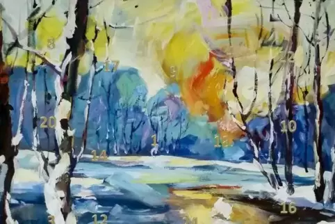 Das Kalenderbild „Winter still“ stammt von dem bekannten Künstler Alexander Solotzew.