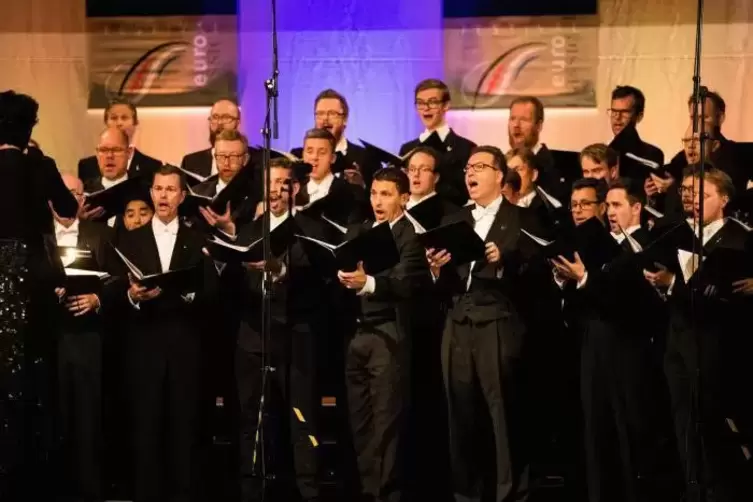 Der weltbekannte schwedische Männerchor „Orphei Drängar“ fesselt 550 Zuhörer in Zweibrücken.