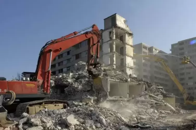 Vor zehn Jahren wurden die Hochh&auml;user abgerissen.